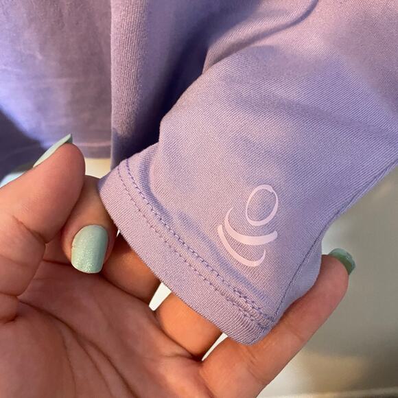 Cuddl Duds Just Peachy Lavender Purple Pocket Tee Soft Lightweight Sz L - Picture 4 of 7